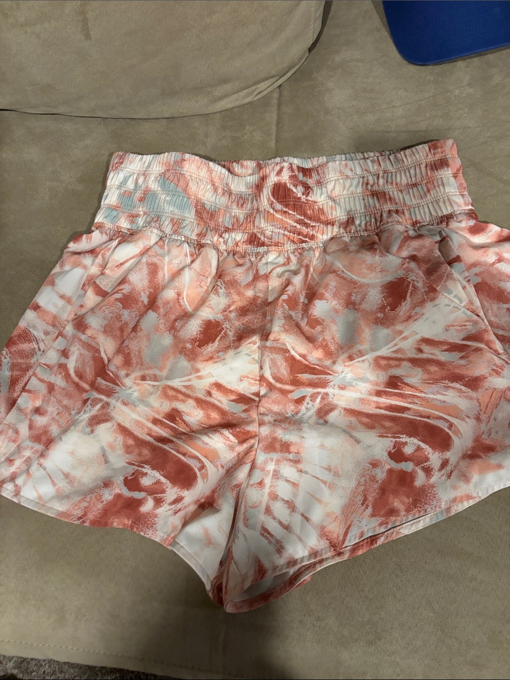 Old Navy Coral Pink Tie-Dye Athletic Shorts
